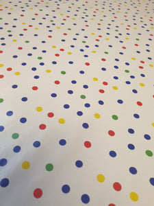 PVC Party Dots - Wipe Clean Table Cloth Geo Dotty Spots