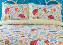 Load image into Gallery viewer, Irvine Cream - Duvet Cover Set Floral Leaves Lime Red Blue