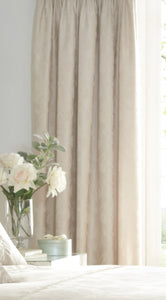 Katherine Ivory - 66x72" Curtains Floral Damask Jacquard Cream