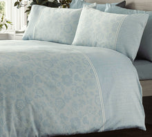 Load image into Gallery viewer, Lola Lace Blue - Duvet Cover Set 300 Thread Count
