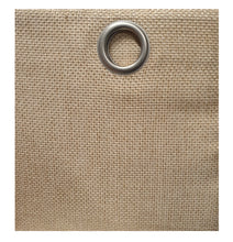 Load image into Gallery viewer, Basket Weave Natural - Eyelet Curtain Pair Mink Tan

