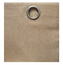 Load image into Gallery viewer, Basket Weave Natural - Eyelet / Ring Top Curtain Pair Mink Tan