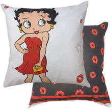 Load image into Gallery viewer, Betty Boop 'Eras' Lips - Cushion Covers Kisses Red Black White