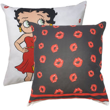 Load image into Gallery viewer, Betty Boop 'Eras' Lips - Cushion Covers Kisses Red Black White