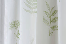Load image into Gallery viewer, Bracken Green White - Voile Panel Slot Top Leaves