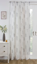 Load image into Gallery viewer, Bracken Grey White - Voile Panel Slot Top Leaves