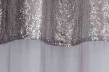 Load image into Gallery viewer, Empire Silver - Voile Panel Eyelet Ring Top Sequin Border Grey