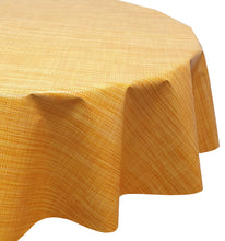 Load image into Gallery viewer, PVC Faux Linen Look Yellow - Wipe Clean Table Cloth Slubbed Mustard