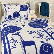 Load image into Gallery viewer, Jungle Adventures Blue - Single Bed Duvet Cover Set