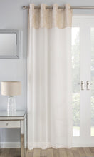 Load image into Gallery viewer, Liberty Natural - Voile Panel Eyelet Ring Top Crushed Velvet Border