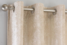 Load image into Gallery viewer, Liberty Natural - Voile Panel Eyelet Ring Top Crushed Velvet Border