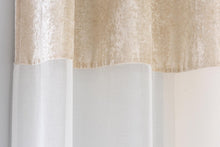 Load image into Gallery viewer, Liberty Natural - Voile Panel Eyelet Ring Top Crushed Velvet Border