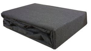 Flannelette Fitted Sheet 18" Black - Thermal Extra Deep Box