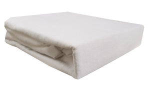 Single Bed Flannelette Sheet Set - Plain White