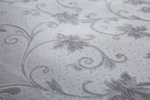 Load image into Gallery viewer, Ravina Silver Throw - Bedspread Woven Jacquard Flower Vine Scroll Grey
