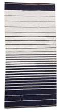 Load image into Gallery viewer, Beach Towel Stripes Blue White Gold