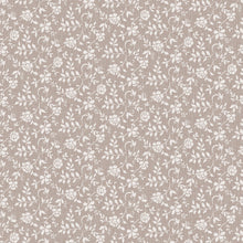 Load image into Gallery viewer, PVC Rosita Flower Taupe - Wipe Clean Table Cloth Floral Vine Leaf Beige White