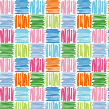 Load image into Gallery viewer, PVC Scribble Square Multi - Wipe Clean Table Cloth Bright Coloured