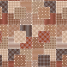 Load image into Gallery viewer, PVC Stitch Patch Natural - Wipe Clean Table Cloth Polka Dot Stripes Gingham Check Brown Beige Latte