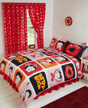 Load image into Gallery viewer, Betty Boop 'Picture Perfect' - 66x72" Curtains Red White Lips