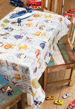 Load image into Gallery viewer, PVC Child's Play - Wipe Clean Table Cloth Alphabet Animal Silver Multi