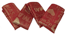 Load image into Gallery viewer, Xmas Words Red Gold - Christmas Table Cloth Range Metallic Text