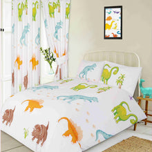 Load image into Gallery viewer, Dinosaurs - 66x72" Curtains