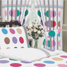 Load image into Gallery viewer, Be Bop White - 66x72" Curtains Pastel Spots Stripes