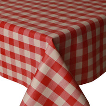 Load image into Gallery viewer, PVC Picnic Red - Wipe Clean Table Cloth Gingham Check