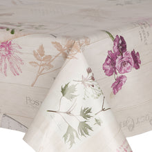 Load image into Gallery viewer, PVC Postcards - Wipe Clean Table Cloth Vintage Shabby Chic Grey Purple