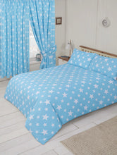 Load image into Gallery viewer, Stars Duckegg Blue White - Duvet Cover Set