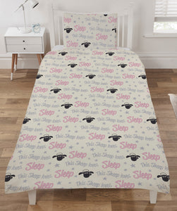 Shaun The Sheep Love - Single Bed Duvet Cover Set