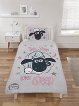 Load image into Gallery viewer, Shaun The Sheep Love - Single Bed Duvet Cover Set
