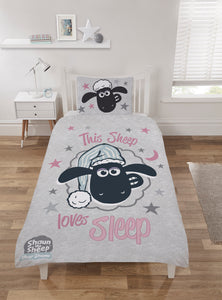 Shaun The Sheep Love - Single Bed Duvet Cover Set