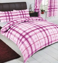 Load image into Gallery viewer, Stanford Mauve - Duvet Cover Set Chevron Check Purple Lilac Red