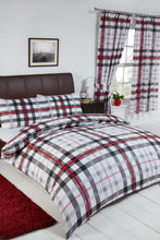 Load image into Gallery viewer, Stanford Black - Duvet Cover Set Chevron Check Grey Red
