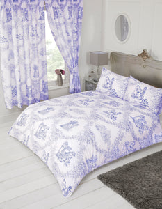 Toile De Jouy Blue - Duvet Cover Set French Countryside Floral