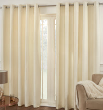 Load image into Gallery viewer, Waffle Cream - Eyelet Curtain Pair Natural
