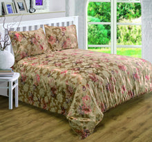 Load image into Gallery viewer, Anastasia Gold - Jacquard Floral Duvet Cover Set