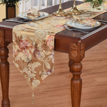 Load image into Gallery viewer, Anastasia Gold - Table Cloth Range Jacquard Floral