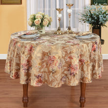 Load image into Gallery viewer, Anastasia Gold - Table Cloth Range Jacquard Floral