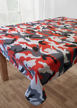 Load image into Gallery viewer, Camo Red - Table Cloth Range Army Camouflage Grey Black