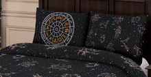 Load image into Gallery viewer, Celestial - Duvet Cover Set Astronomy Constellations Horoscope Star Signs Black Yellow White