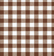 Load image into Gallery viewer, PVC Large Check Brown - Wipe Clean Table Cloth Chocolate Picnic