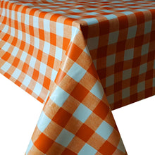 Load image into Gallery viewer, PVC Large Check Orange - Wipe Clean Table Cloth Picnic