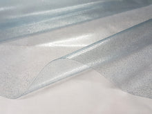 Load image into Gallery viewer, PVC Glitter Blue On Clear - Wipe Clean Table Cloth