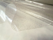 Load image into Gallery viewer, PVC Glitter Silver On Clear - Wipe Clean Table Cloth Multi Flecks