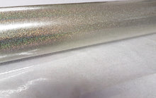 Load image into Gallery viewer, PVC Glitter Silver On Clear - Wipe Clean Table Cloth Multi Flecks