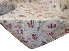 Load image into Gallery viewer, PVC Vintage Cupcakes - Wipe Clean Table Cloth Retro Parisienne Pastries Café Duckegg Blue Green Pink