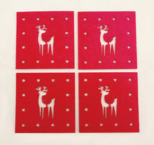 Load image into Gallery viewer, Deer Red Felt - Christmas Table Range, Cutlery Set, Runner, Coasters, Placemats